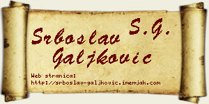 Srboslav Galjković vizit kartica